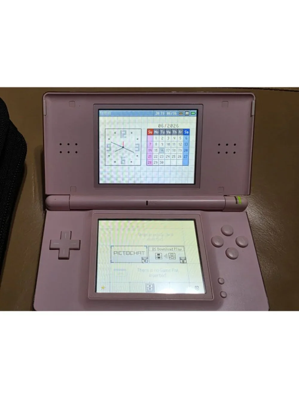 Nintendo DS Lite Pink Console - Tested And Working And Case No Pen/chargingcord